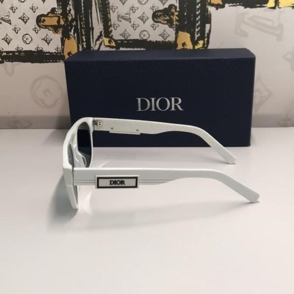 New Authentic Dior White Acetate Sunglasses DIOR B23 R 11 - Picture 12 of 15